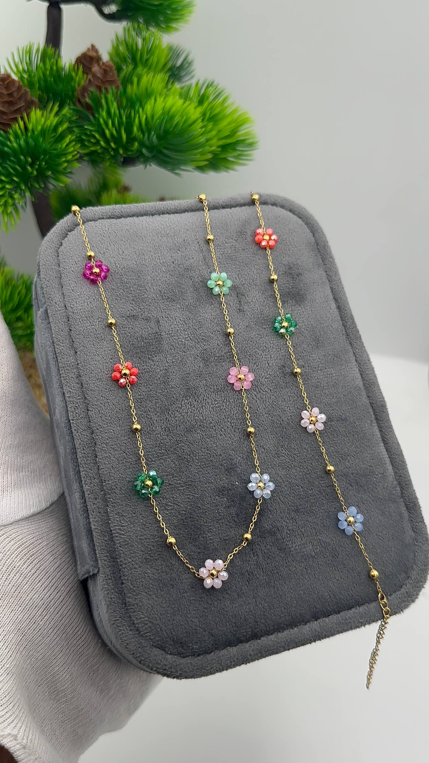 PARURE FLOWER 2 PCS | طقم الازهار نعومة تسرق الانظار ❤️✨ | اطلب الان و عندك هدية 🎁