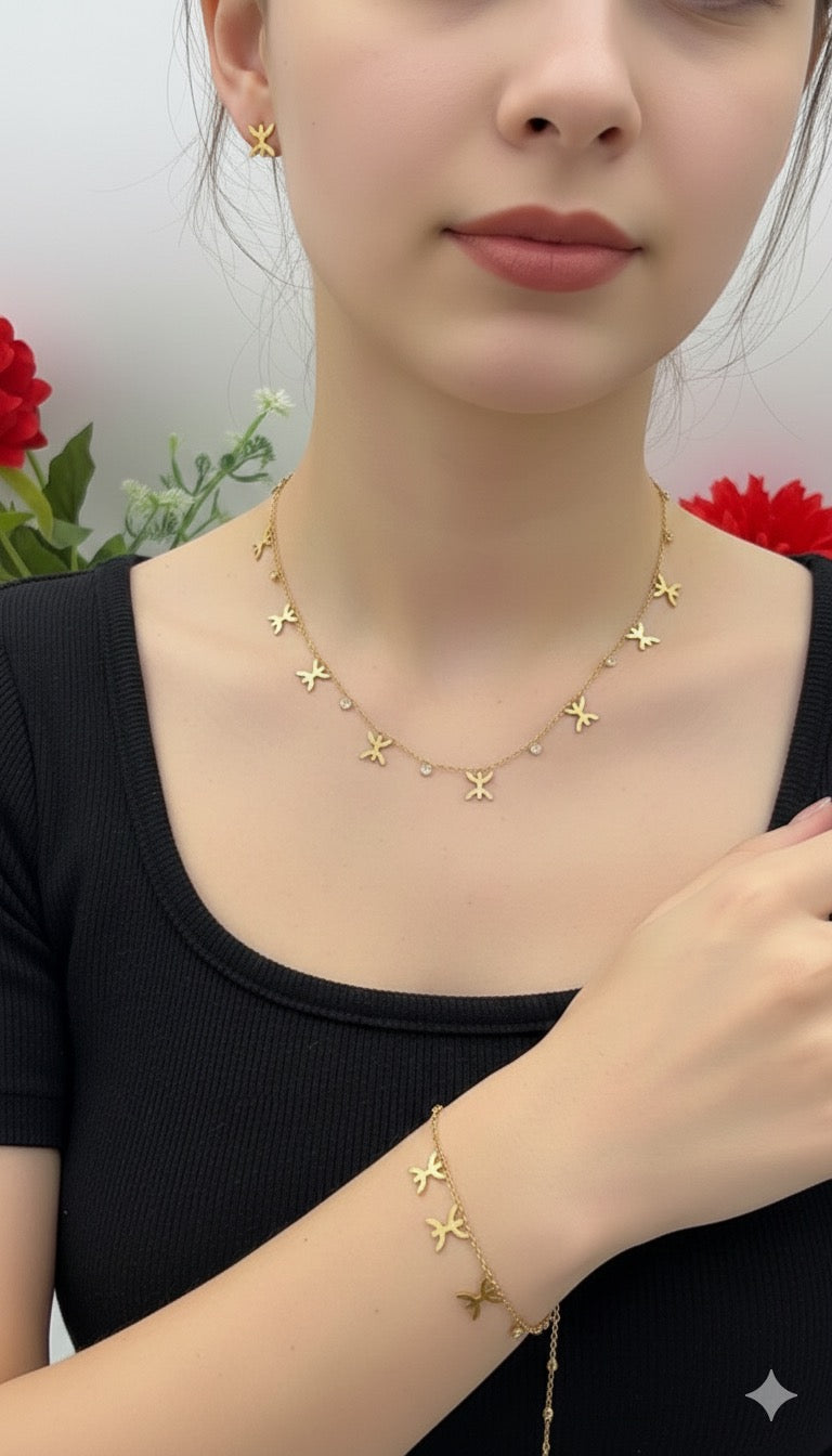 parure kabyle 3 Pcs | ❤️ طقم قبائلي بربر – تراث يلمع بروح عصرية ♓️ | اطلب الان و عندك هدية 🎁