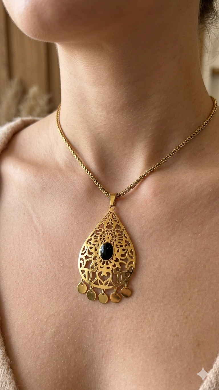 Collier messkia 3500 DA acier inoxydable garantie 10 ans ✨