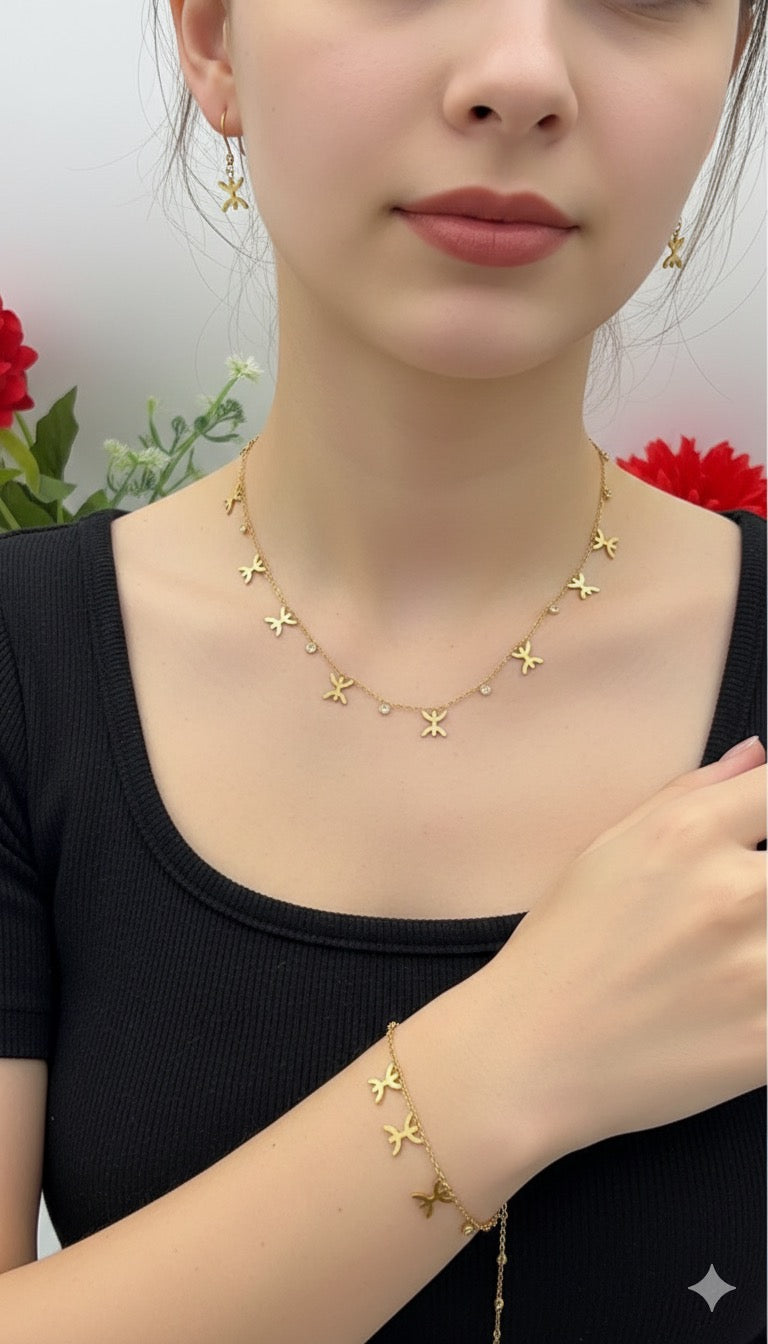 parure kabyle 3 Pcs | ❤️ طقم قبائلي بربر – تراث يلمع بروح عصرية ♓️ | اطلب الان و عندك هدية 🎁