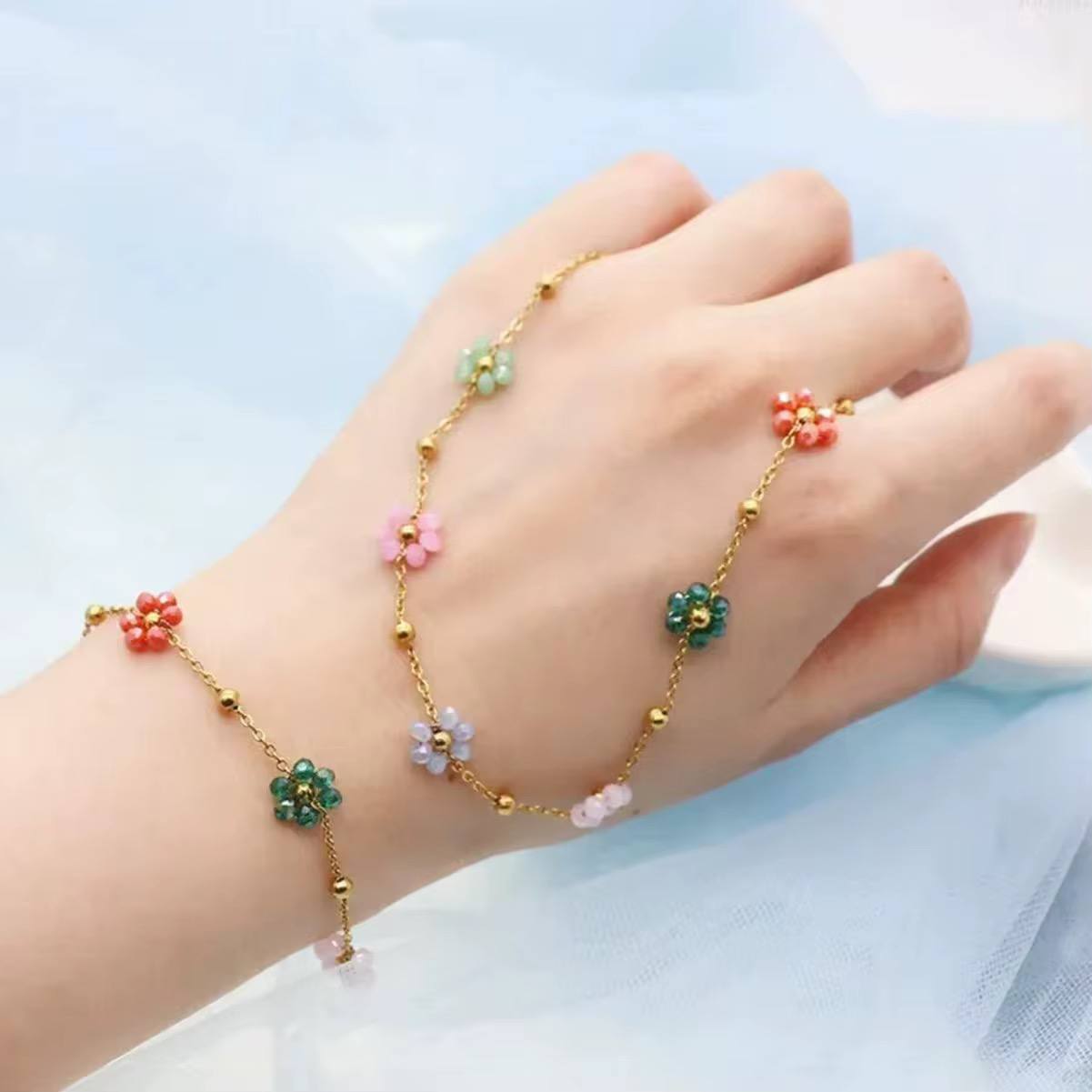 PARURE FLOWER 2 PCS | طقم الازهار نعومة تسرق الانظار ❤️✨ | اطلب الان و عندك هدية 🎁