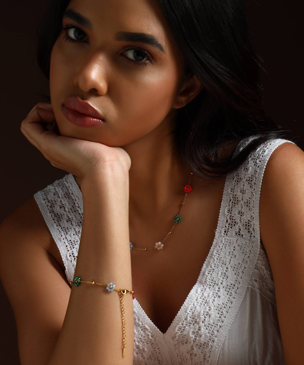 PARURE FLOWER 2 PCS | طقم الازهار نعومة تسرق الانظار ❤️✨ | اطلب الان و عندك هدية 🎁