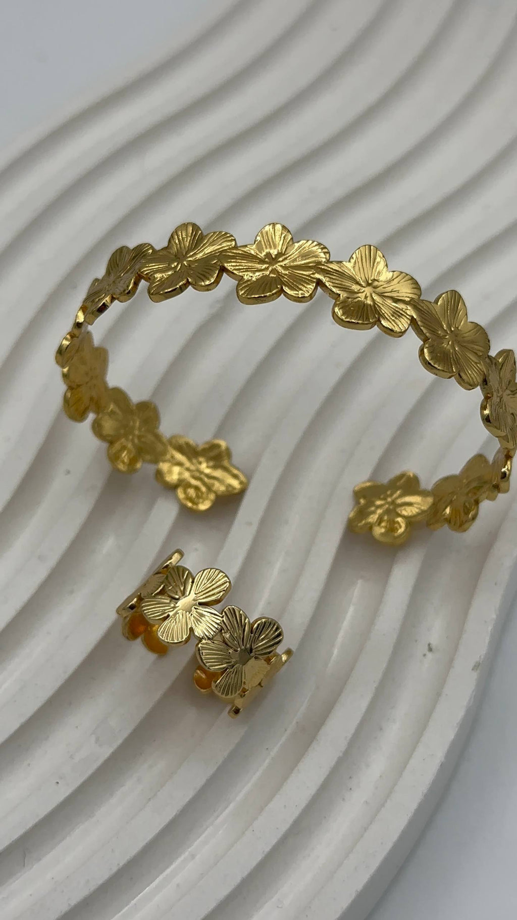 Bracelet et bague flora jonc 3490 DA