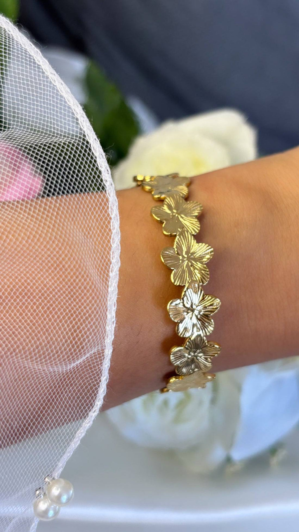 Bracelet et bague flora jonc 3490 DA