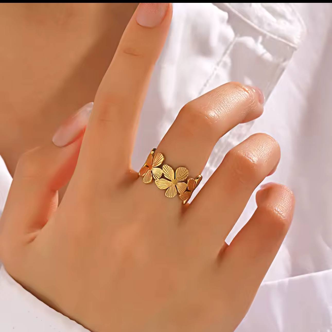 Bracelet et bague flora jonc 3490 DA