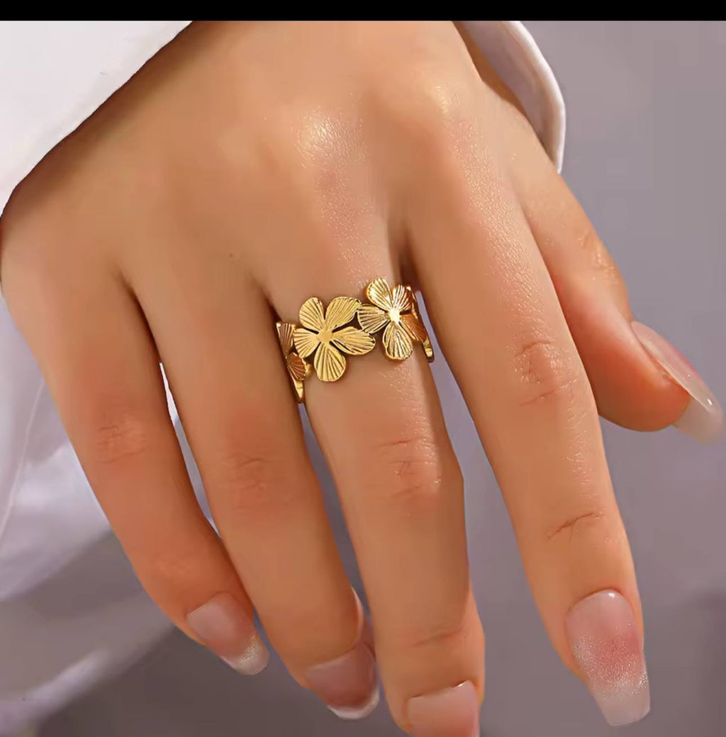 Bracelet et bague flora jonc 3490 DA