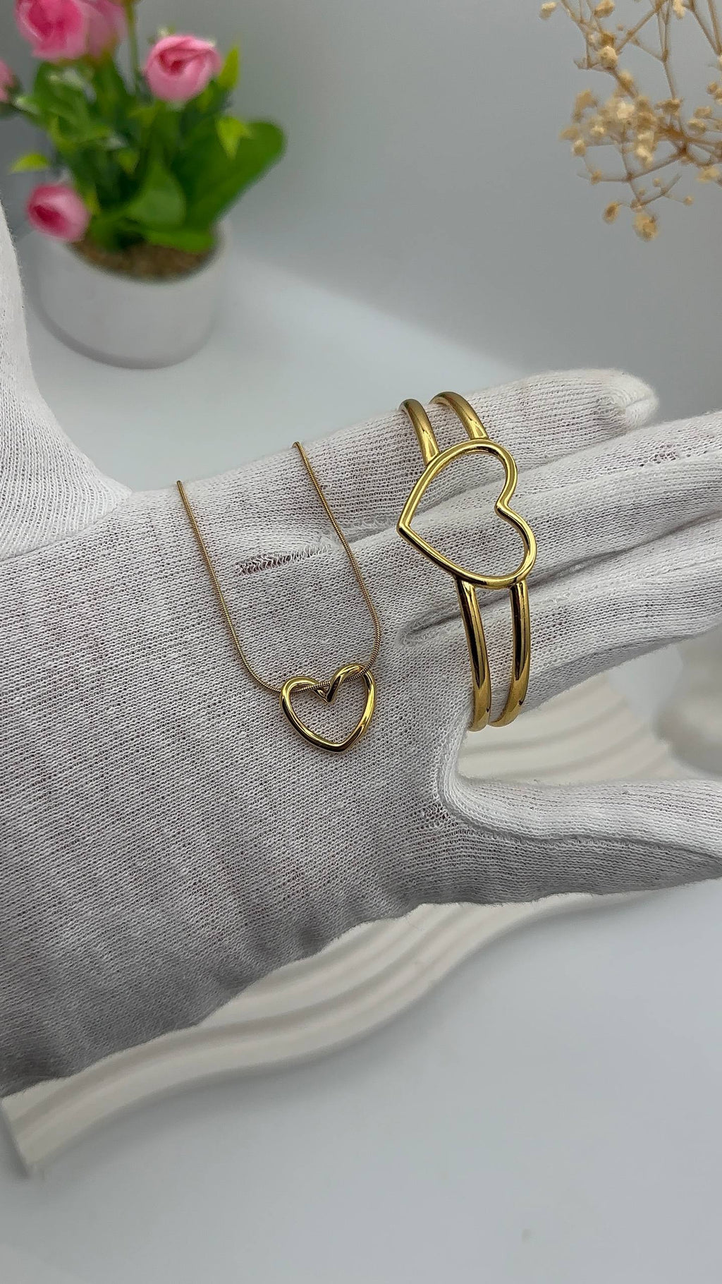 Bracelet et Bague coeur jonc ✨👌| 3490 DA