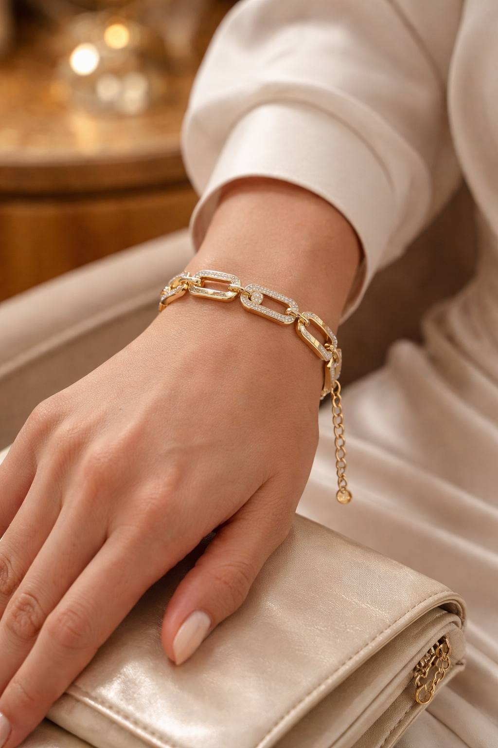 Gourmette Messika 3500 DA ✨ MOTIF DORÉ COMPLET